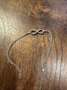 Sterling Silver Infinity Bracelet - Silver